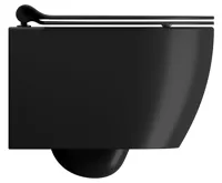 GSI PURA SHORT závěsná WC mísa, Swirlflush, 35x46cm, černá dual-mat (3)