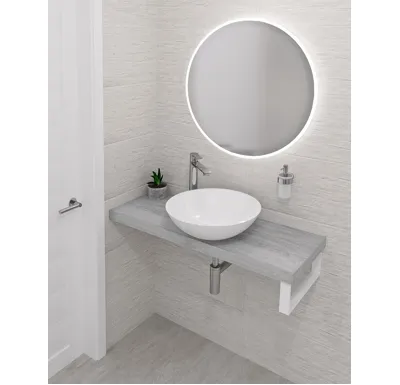 SAPHO AVICE deska pod umyvadlo 100x36cm, tl.5cm, dub starobílý