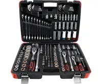 BGS Gola sada 1/4"+3/8"+1/2" Kraftmann 4 ÷ 32 mm SuperLock. 176 dílů v kufru - ráčnové klíče, BS15217