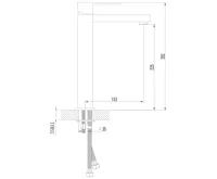 SAPHO LATUS 25 stojánková umyvadlová baterie vysoká, chrom (6)