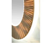 SAPHO PRIDE STRIP kulaté zrcadlo s LED osvětlením v rámu ø 90cm, bronz (6)