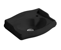 KERASAN RETRO keramické umývátko 41x30cm, otvor pro baterii vpravo, černá mat