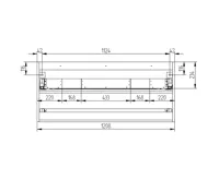Aira desk, koupelnová skříňka, dub, 2 zásuvky, 1210x530x460 mm (2)
