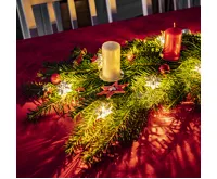 Platinium Světelný LED řetěz 10 diod, kovové vločky, 1,6 m, teplá bílá (1)