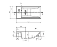 SAPHO ARIANA umývátko, litý mramor, 50x25cm, baterie vlevo, bílá (6)