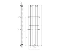 SAPHO COLONNA otopné těleso 450x1800mm, břidlice s texturou (5)