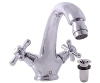 Vodovodní baterie bidetová MORAVA RETRO, Barva: chrom, Rozměr: 3/8''