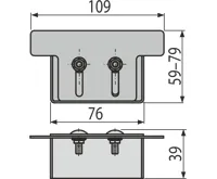 ALCAPLAST Koncovka drenážního žlabu 100 mm, nerez ADZ-P012 (1)