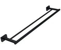 NOVASERVIS Dvojitý držák ručníků GRETA 600 mm, černá matná - AGR10BL