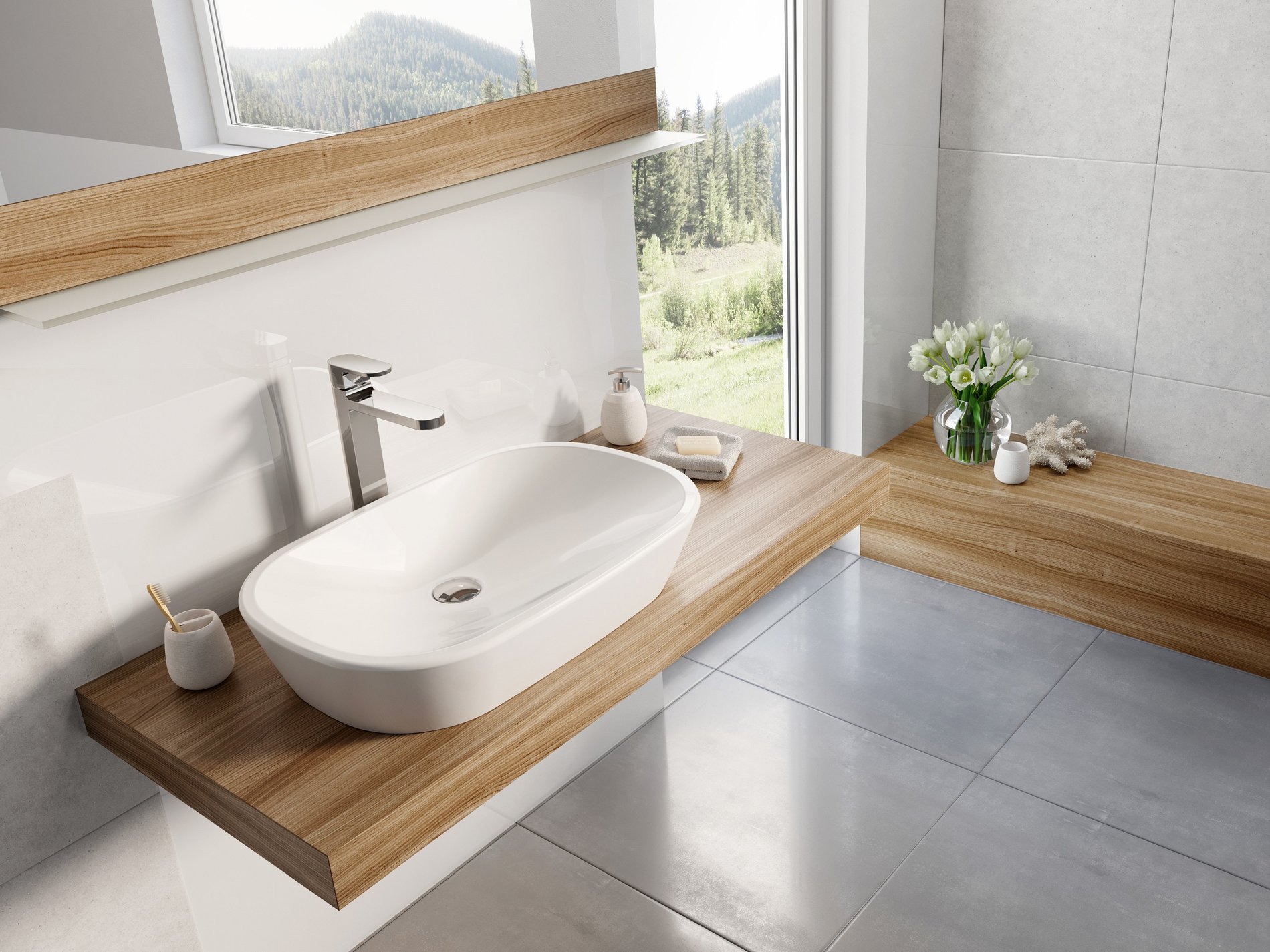 Ravak umyvadlo ceramic 600 o keramické white