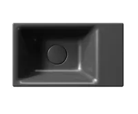 GSI NUBES keramické umývátko 40x23cm, broušená spodní hrana, bez otvoru, pravé/levé, černá mat (4)