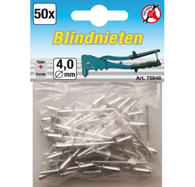 BGS Nýty trhací hliníkové 4,0 mm, 50 ks