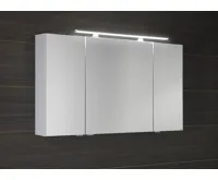 SAPHO MIRRÓ galerka s LED osvětlením, 3x dvířka, 120x70x16cm, bílá (5)