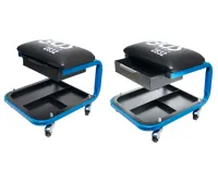 BGS Židle pracovní pojízdná, zásuvka, odkládací plocha