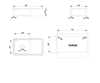 AQUALINE Nerezový vestavný dřez s odkapem 76x18x42cm (8)