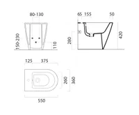 GSI KUBE X bidet stojící, 36x55cm, bílá ExtraGlaze (6)