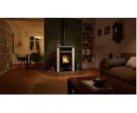 HS Flamingo Kachlová kamna AQUAFLAM VARIO ® PERU 11kW, kachle bílá (teplovzdušná verze) (10)