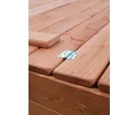 Dřevěné Pískoviště 120x120 cm - barva týk (3)