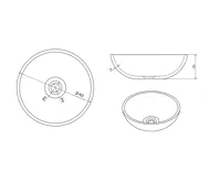 SAPHO PRIORI keramické umyvadlo na desku, Ø 41 cm, hnědá se vzorem (5)