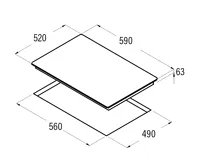 CATA Indukční deska IB 6203 BK 60 cm 3 zóny (1)