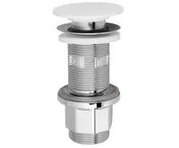 SILFRA IMPALA umyvadlová výpust 5/4“, click-clack, Rockstone zátka, bílá mat SILFRA IMPALA umyvadlová výpust 5/4“, click-clack, Rockstone zátka, bílá mat