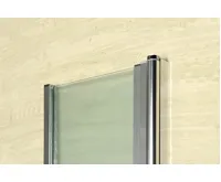 AQUALINE VANDA vanová zástěna skládací 1000x1400 mm, chrom, sklo matné (8)