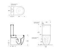 KERASAN FLO WC kombi, spodní/zadní odpad, bílá (5)