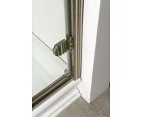 GELCO ANTIQUE sprchové dveře otočné, 800mm, pravé, ČIRÉ sklo, bronz (8)