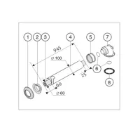 Protherm S5D 1000 Sestava vodorovná ø 60/100 1 m (1)