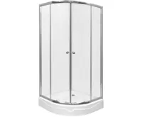PROFI-RICH sprchový kout  čtvrtkruh 100x100x185 chrom - sklo - čiré
