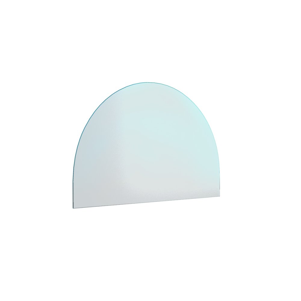 Hs flamingo sklo pod kamna - oblouk 700x450 mm / r350 / 6 mm