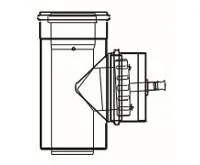 ALMEVA LIL revizní T-kus s měřícím otvorem 110/160