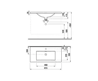 JIKA MIO Style Umyvadlo s otvorem pro baterii, 815x395x175mm, Bílá (1)
