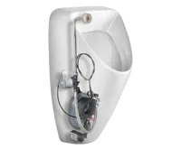 BRUCKNER SCHWARN urinál s automatickým splachovačem 6V DC, zadní přívod, zadní odpad