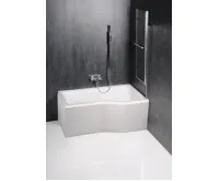 POLYSAN ODESSA vanová zástěna s pneumatickým zdvihem, š. 970mm, stříbrná, čiré sklo (3)