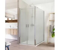 Sprchový kout, LIMA, obdélník, 90x120x190 cm, chrom ALU, sklo Point