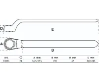 BGS Jednoočkový klíč VDE | s hlubokým vyhnutím | 21 mm - BGS 72021 (1)