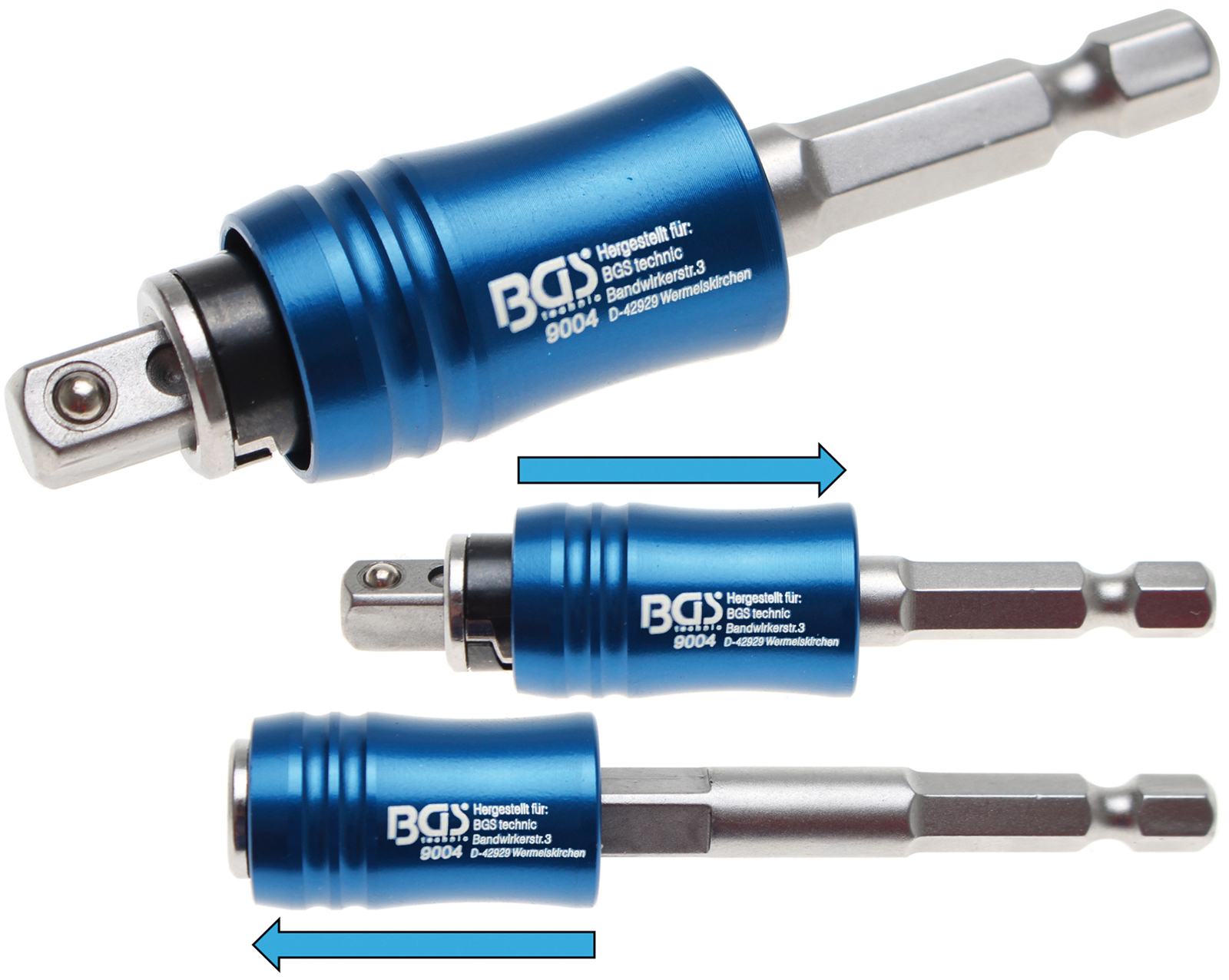 Bgs prodloužení magnetické - adaptér pro hlavice 1/4", 2v1