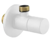 SAPHO Rohový ventil kulatý, 1/2&quot;x3/8&quot;, bílá mat