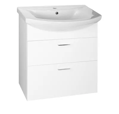 AQUALINE ZOJA umyvadlová skříňka zásuvková 61,5x74x32cm, bílá