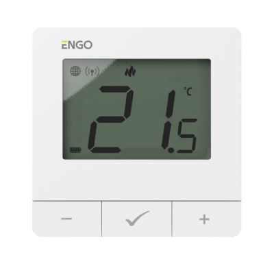 ENGO Controls Chytrý termostat E25-BATW, bílý, ENGO Smart, TUYA