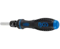 BGS Ráčnová otočná rukojeť na bity, přepínací, vnitřní šestihran 6,3 mm (1/4") BGS Ráčnová otočná rukojeť na bity, přepínací, vnitřní šestihran 6,3 mm (1/4")