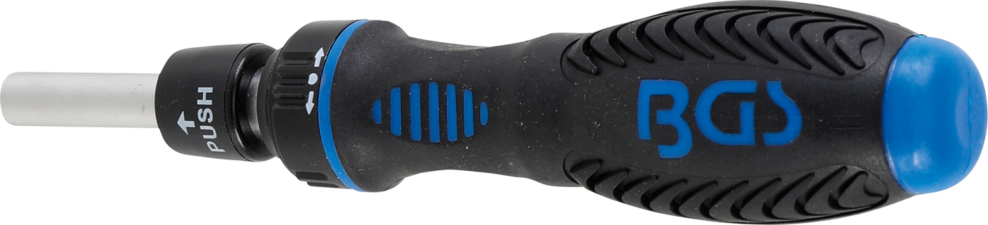 Bgs ráčnová otočná rukojeť na bity, přepínací, vnitřní šestihran 6,3 mm (1/4")