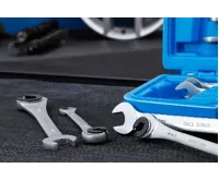 BGS Sada ráčnových očkoplochých klíčů, otevřené, 8 - 17 mm, 9dílná (1)