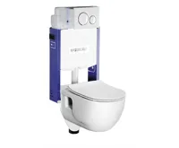 SAPHO Závěsné WC Brilla s podomítkovou nádržkou a tlačítkem Geberit, bílá