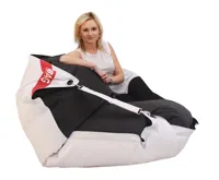 Sedací pytel 189x140 duo white - black