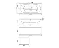 AQUALINE JIZERA vana 180x80x39cm, bílá (5)