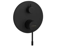 SAPHO SOLARIS podomítková sprchová baterie, 2 výstupy, černá mat