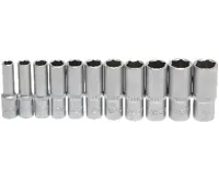 BGS Hlavice nástrčné 3/8" 8,0-19,0 mm, prodloužené, na kolejnici (1)