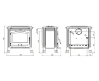 PLAMEN PLAMEN Litinová krbová kamna TENA TERMO - černá (10)